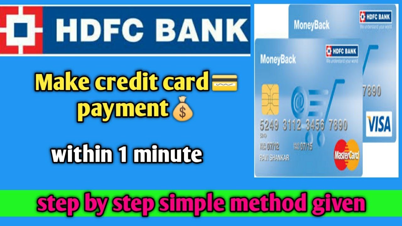 how to pay hdfc credit card bill within one minute || hdfc credit card bill payment - YouTube