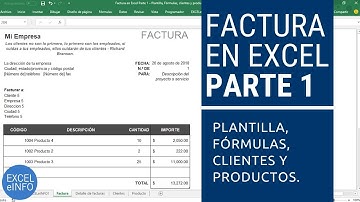 Factura en Excel Parte 1 - Plantilla, Fórmulas y listas de validación de clientes y productos