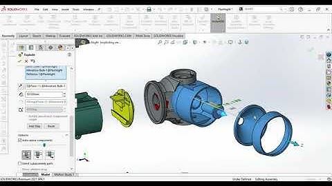 explode view in solidworks 2021.