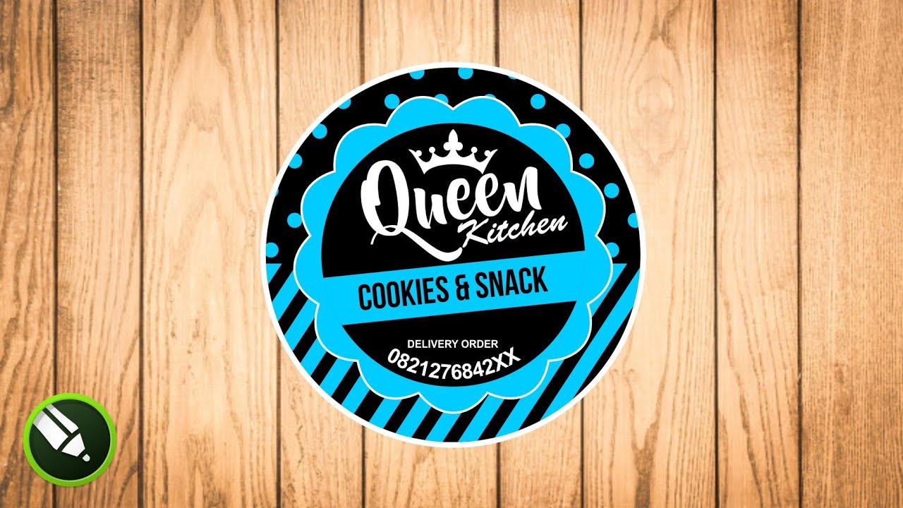 CARA MEMBUAT  DESAIN  STIKER PRODUK MAKANAN TUTORIAL 