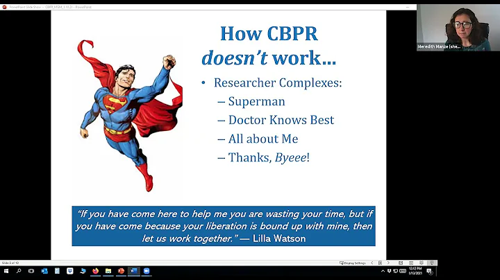 Community Based Participatory Research 101