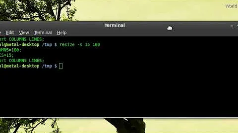 Resize Gnome-Terminal - BASH