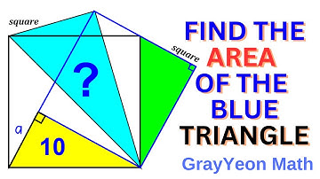 Find the area of the blue triangle #mathpuzzles #geometryskills #thinkoutsidethebox