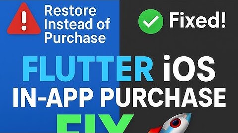 Flutter iOS Subscription Bug FIX – Restore Instead of Purchase