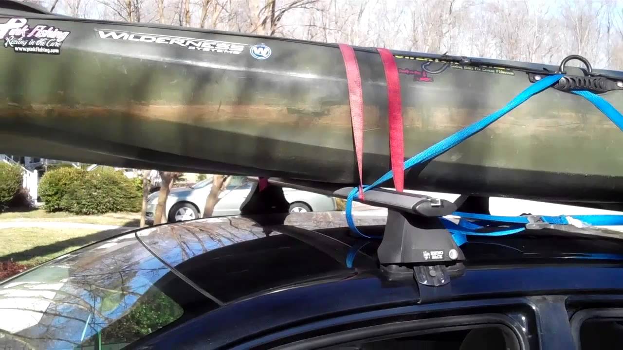 strapping my kayak to my roof rack - youtube