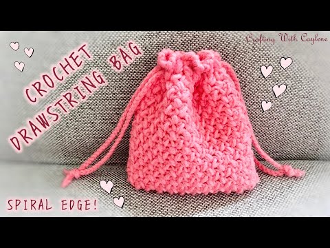 EASY DIY Crochet Drawstring Bag | Crochet Drawstring Pouch - Beginner Friendly | Scrap Yarn Project!