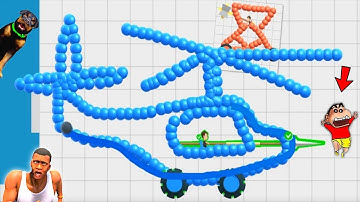 SHINCHAN Making Monster CARS | NOOB vs PRO vs HACKER In Draw Joust | CHOP AMAAN-T | Funny Game Hindi