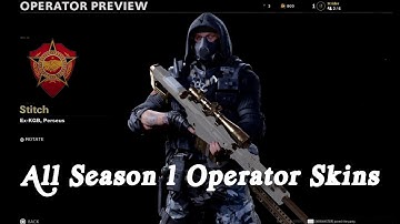 Call of Duty: Black Ops Cold War Season 1 Operator Skins! | All Season 1 Operator Skins