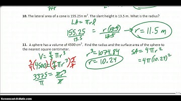 Geometry Chapter 11 Test Review Part 2