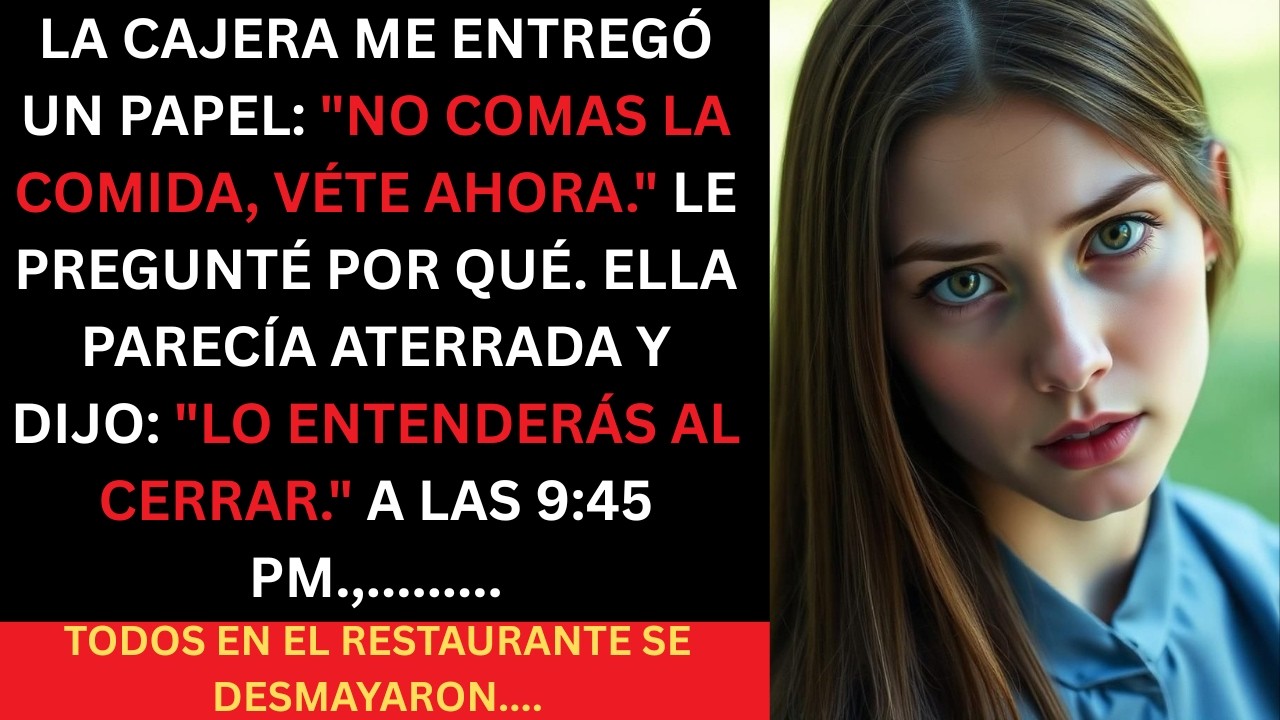 UNA CAJERA ME ENTREGÓ UN PAPEL QUE DECÍA: 