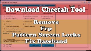 Cheetah Tool Latest Free Remove Frp Screen Lock Fix Baseband screenshot 2