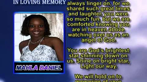 Mahla Daniel memorial