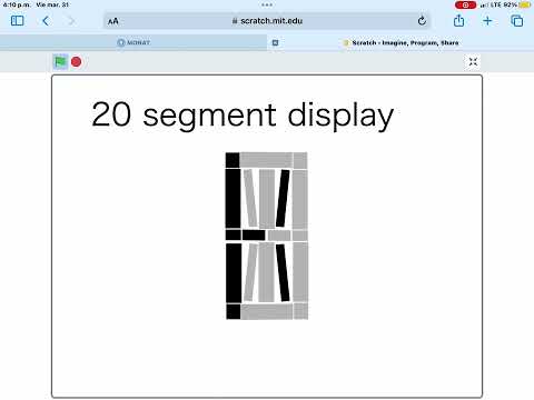 20 segment display