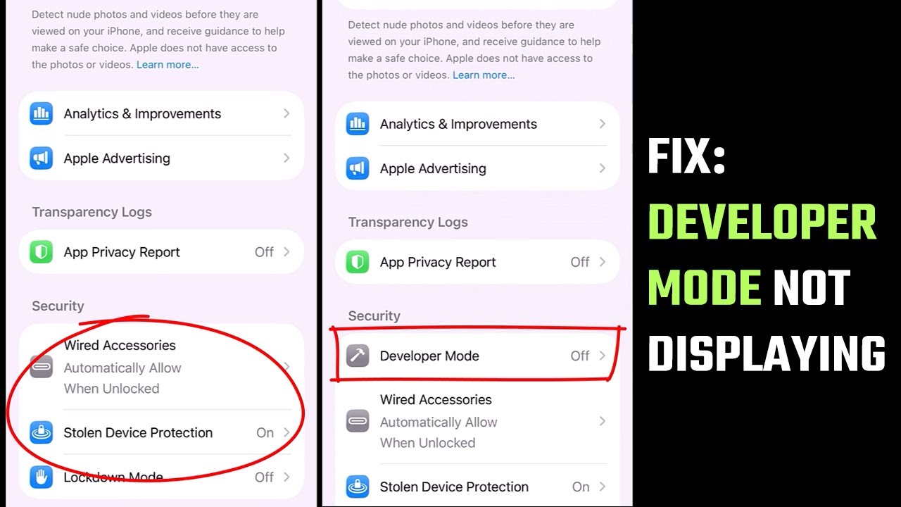 Developer Mode Not Displaying on my iPhone - Easy Fix - YouTube