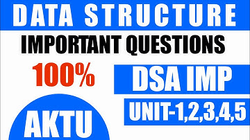 Aktu Data Structure important questions 2026 | DSA IMP AKTU