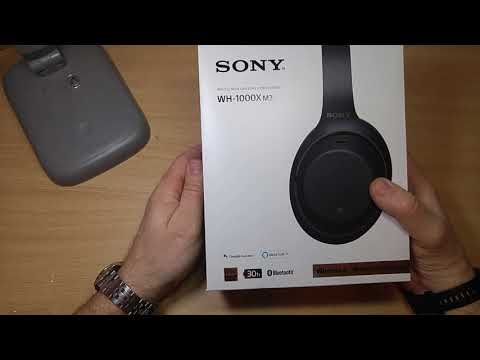 Распаковка - Наушники Sony WH-1000XM3 чёрного цвета с активным и эффективным шумоподавлением