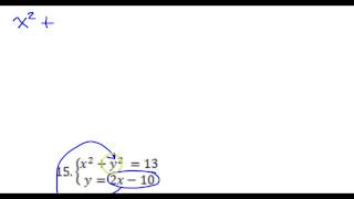 Day 12   Test C   #14 and #15   Conic Systems, Intersection of a Line and a Circle