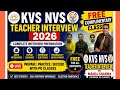 KVS NVS Teacher Interview Success Strategy | Complimentary LIVE Class