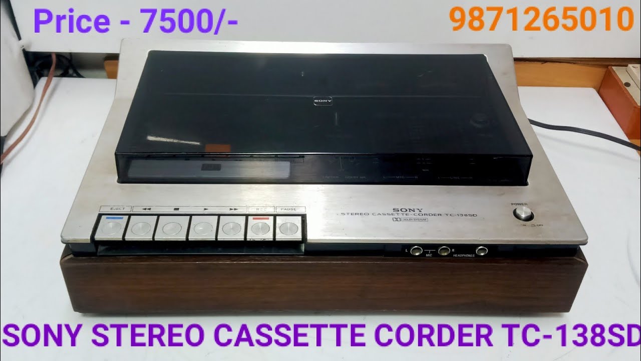 SONY STEREO CASSETTE CORDER TC-138SD Price - 7500/- Contact No