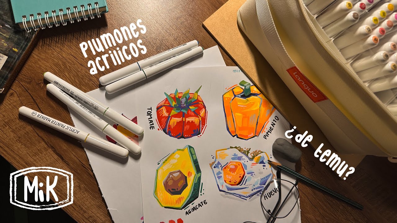 probando plumones acrilicos (de temu)