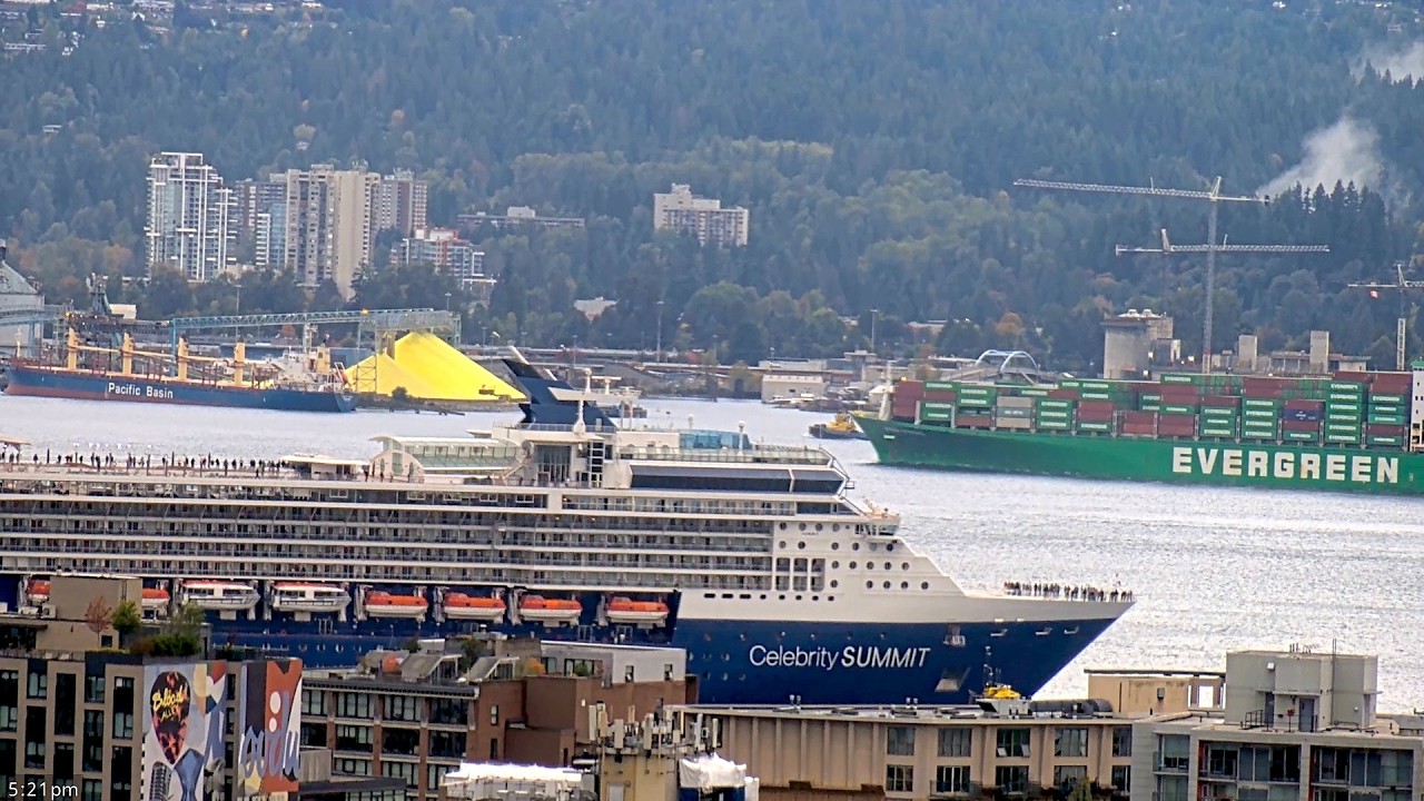 🔴LIVE 2 Cruise Ships Vancouver! Celebrity Summit & Fridtjof Nansen, Canada Place, Sep 25, Alaska