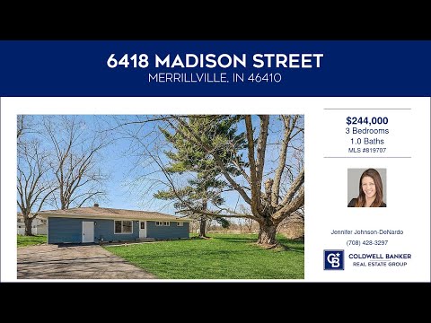 6418 Madison Street, Merrillville, IN home video tour