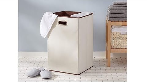 AmazonBasics Foldable Laundry Bag /Basket, Cotton - Stylish and Unique Design