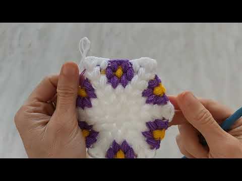 Mor - Sarı - Beyaz - Yeni Lif Modelleri #serpilinelişidünyası  Kolay Lif Modeli - Menekşe - #crochet