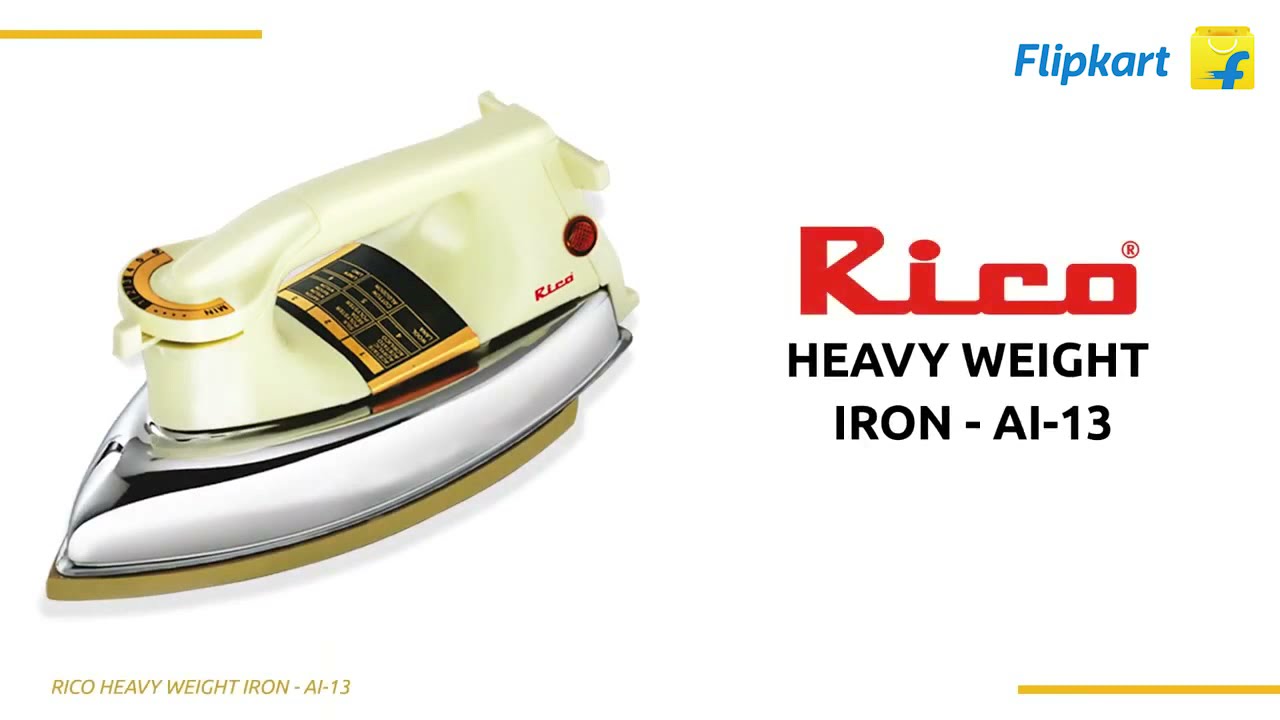 Rico Heavy Weight 2 KG ISI Certified  Non Stick Coating Dry Iron on Flipkart
