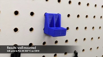 3d printed pegboard hooks timelapse