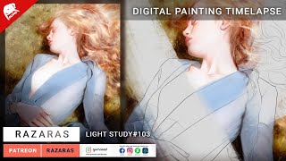 Digital Painting Timelapse 'Light Study#103' By Razaras