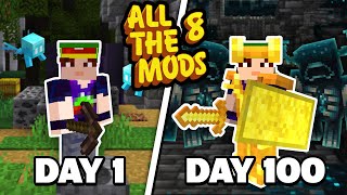 I Survived 100 Days in MODDED HARDCORE Minecraft (1.19) ATM8
