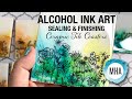 TUTORIAL for SEALING and FINISHING ALCOHOL INK COASTERS with Varnish, UV Protection and Epoxy Resin