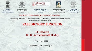 Valedictory Function of One Week Online Faculty Development Programme (10th - 14th August 2020)