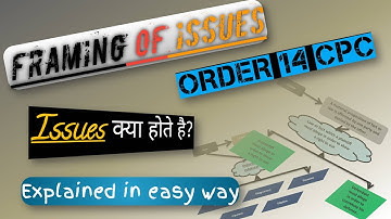 Order 14 CPC || Framing of issues and its object, importance etc. || CPC ||