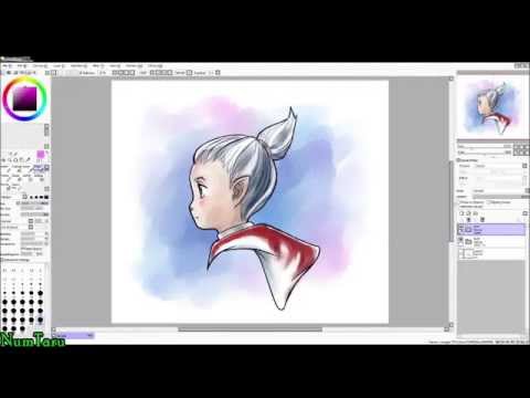 Speedpaint "Tub", Paint Tool Sai Watercolor - Youtube