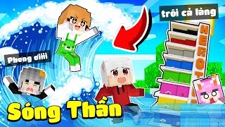 Kairon Và Hội Chị Em Thử Thách Sóng Thần Cuốn Trôi cả làng HERO TEAM trong MINECRAFT