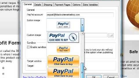 Using PayPal with 90 Second Website Builder