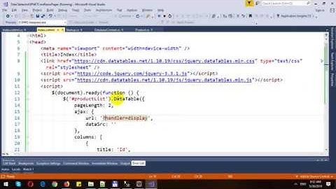 DataTables in ASP.NET Core Razor Pages and Entity Framework Core