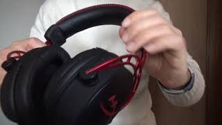 HyperX Cloud Alpha headset レザーレットイヤークッションの取り外しと装着方法　How to remove and install the ear cushion
