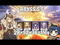 C0R1 Navia Spiral Abyss 5.5 Top Half Speedrun (Day 1) 116s