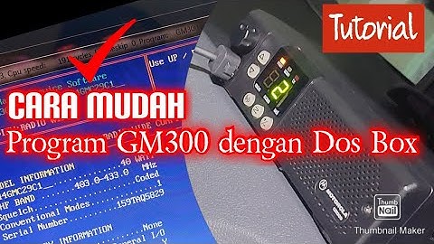 cara program Motorola GM300 dengan Software Dos Box di Windows [] USB kabel program homebrew