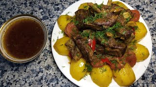 ЖАРКОЕ по-кыргызски. Куурдак из оленины с овощами 🌟 Venison roast 🌟 Sebzeli geyik eti kızartması