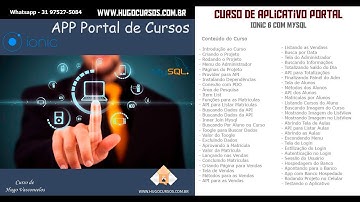 Aplicativo Portal de Cursos - Aula 01 - Ionic 6 com Mysql