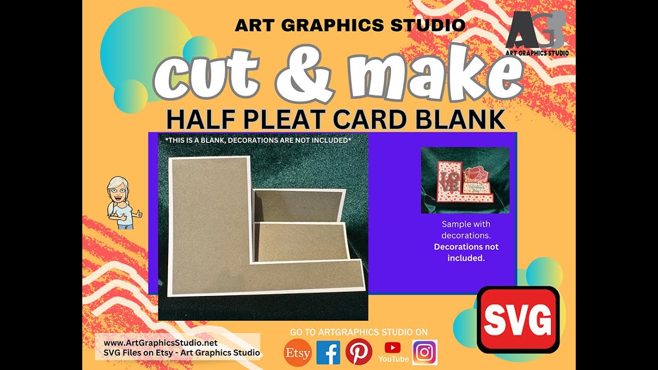 Half Pleat Blank Card