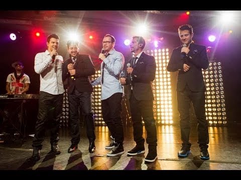 Jonathan Knight walks off stage during New Kids on the Block (NKOTB) iheart radio concert in NYC