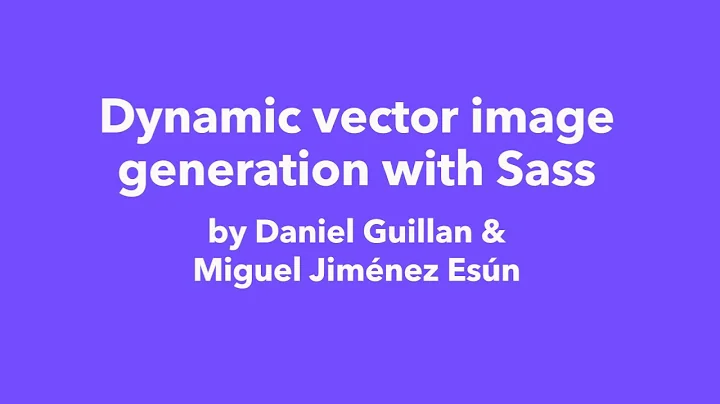 Dynamic SVG images with Sass by Daniel Guillan & M...