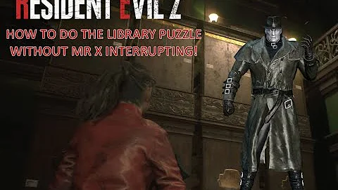 RESIDENT EVIL 2 REMAKE - Library Bookcase Puzzle with no Mr X (bait strategy)