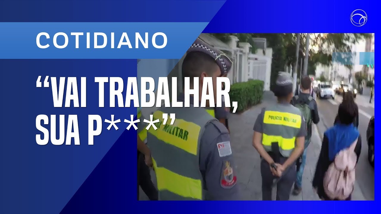 PM XINGA MANIFESTANTE EM SÃO PAULO