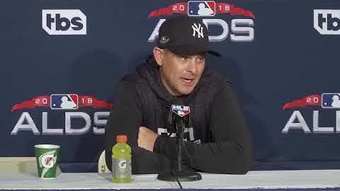 Aaron Boone discusses ALDS Game 1 vs. Red Sox